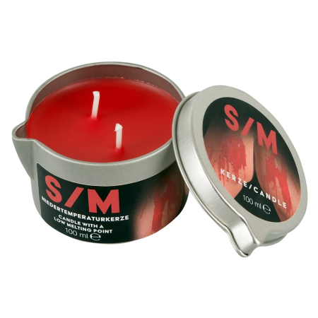You2Toys S/M Candle Red 100g - Low-Temperature Wax in Tin Case
