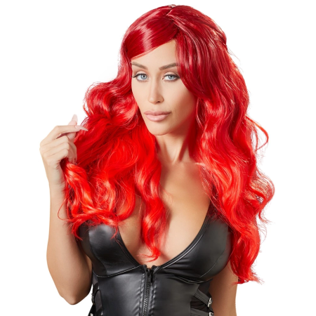 Cottelli Collection Red Long Wavy Wig 63cm Adjustable Fit
