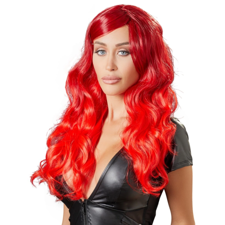 Cottelli Collection Red Long Wavy Wig 63cm Adjustable Fit