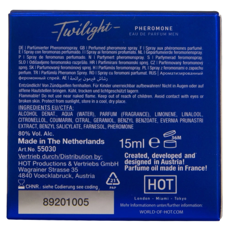 HOT Twilight Pheromone Eau de Parfum for Men 15ml Glass Spray