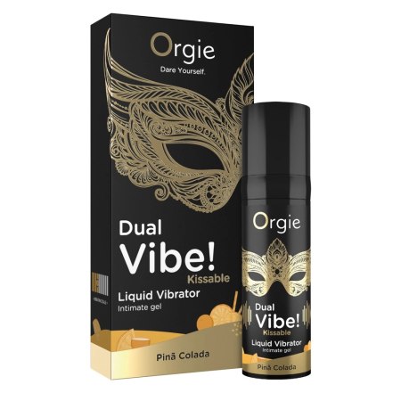 Orgie Dual Vibe Intimate Gel Pina Colada Flavor 15ml