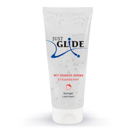 Just Glide Strawberry 200 ml Water-Based Lubricant - Fruity Aroma