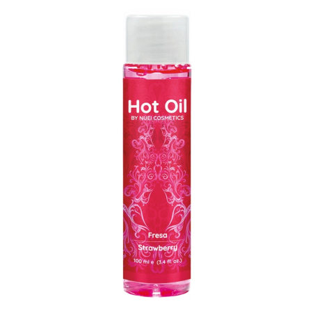 Nuei Hot Oil Strawberry 100 ml - Warming Massage Oil with Strawberry Aroma