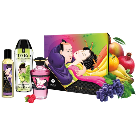 Shunga Fruity Kisses Gift Set - Exotic Massage & Flavoured Lubricants