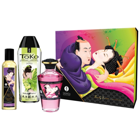 Shunga Fruity Kisses Gift Set - Exotic Massage & Flavoured Lubricants