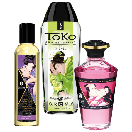 Shunga Fruity Kisses Gift Set - Exotic Massage & Flavoured Lubricants