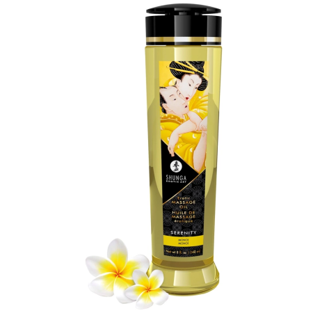 Shunga Serenity Massage Oil 240ml - Natural Vegan Monoi Aroma