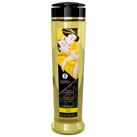 Shunga Serenity Massage Oil 240ml - Natural Vegan Monoi Aroma