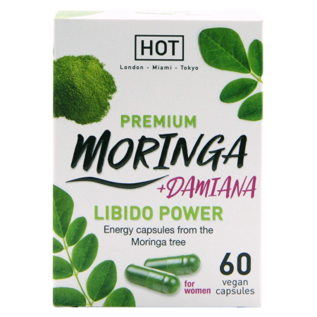 HOT BIO Moringa Libido Power Caps 60 - Vegan Herbal Supplement for Women