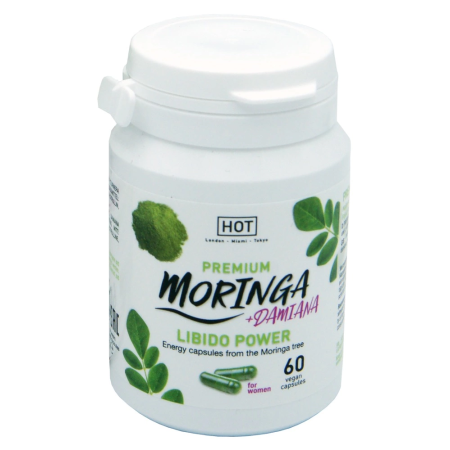 HOT BIO Moringa Libido Power Caps 60 - Vegan Herbal Supplement for Women