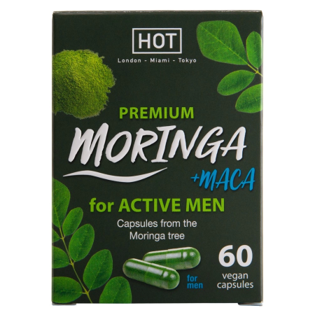 HOT BIO Moringa Man Power Capsules 60pcs - Vegan Herbal Complex