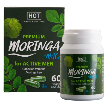 HOT BIO Moringa Man Power Capsules 60pcs - Vegan Herbal Complex