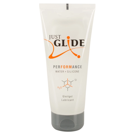 Just Glide Performance Lubricant 200ml - Water-based & Silicone Hybrid
