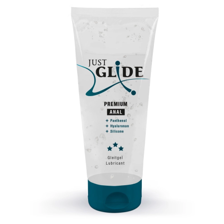 Just Glide Premium Anal Gel 200ml with Hyaluronic Acid & Panthenol