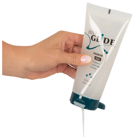 Just Glide Premium Anal Gel 200ml with Hyaluronic Acid & Panthenol
