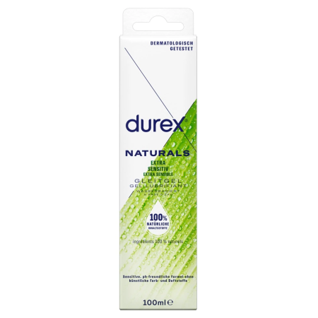 Durex Naturals Water-Based Lubricant 100ml - pH Neutral, Toy Friendly