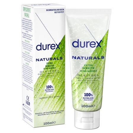 Durex Naturals Water-Based Lubricant 100ml - pH Neutral, Toy Friendly