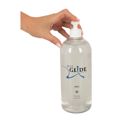 Just Glide Anal Water-Based Lubricant 1L - pH-Balanced, Vegan Formula