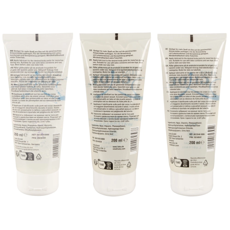 Just Glide Water-Based Lubricant Set 3x200ml Vegan Sensitive Skin