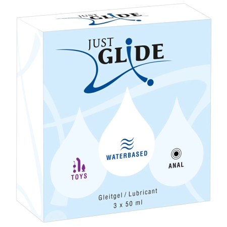 Just Glide Lubricant Set 3x50ml - Waterbased, Toys, Anal Formula