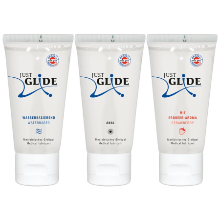 Just Glide Water-Based Lubricant Set 3x200ml Vegan Sensitive Skin