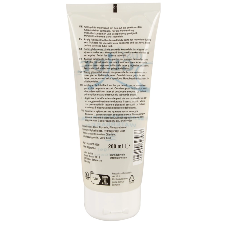 Just Glide Water-based Lubricant 200 ml - Vegan, Universal Formula