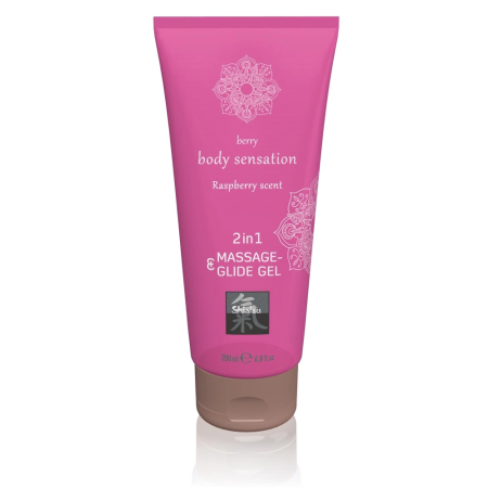 Just Glide 2in1 Massage & Lubricating Gel Raspberry Scent 200ml