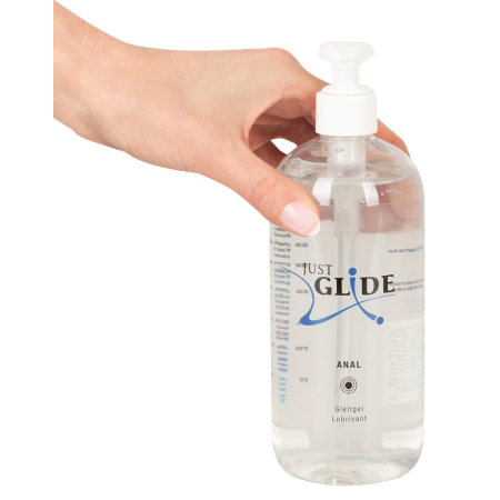 Just Glide Anal Water-Based Lubricant 500 ml - Long-Lasting Formula