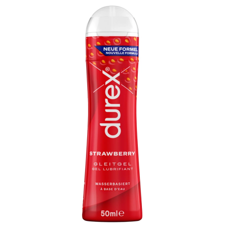 Durex Play Strawberry Lubricant Gel 50ml - Gentle, Flavoured, Water-Based