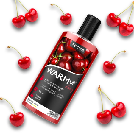 Joydivision WARMup Massage Liquid Cherry 150ml - Warming Effect