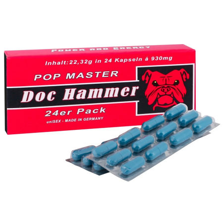 Doc Hammer Pop Master 24 Capsules - Dietary Supplement for Adults, Made in Germany