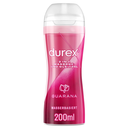 Durex Play 2in1 Massage Gel Guarana 200ml - Water-Based, Vegan