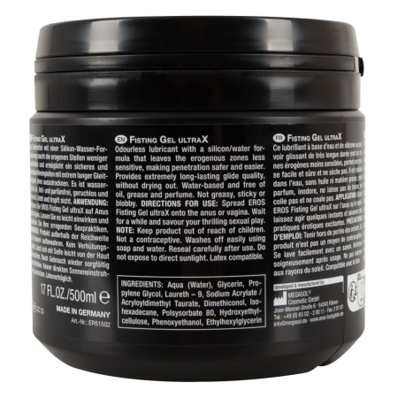 EROS UltraX Gel 500ml - Long-Lasting Silicone-Water Intimate Formula