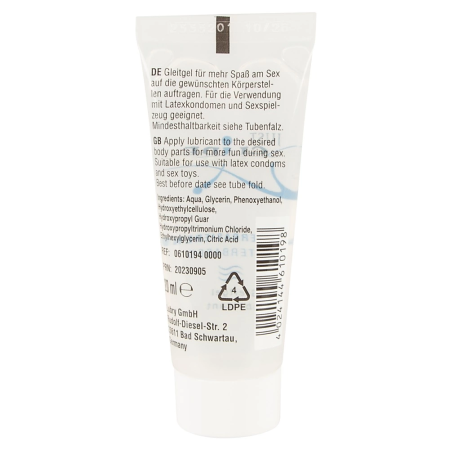 Just Glide Water-Based Lubricant 20ml - Vegan, Universal Formula