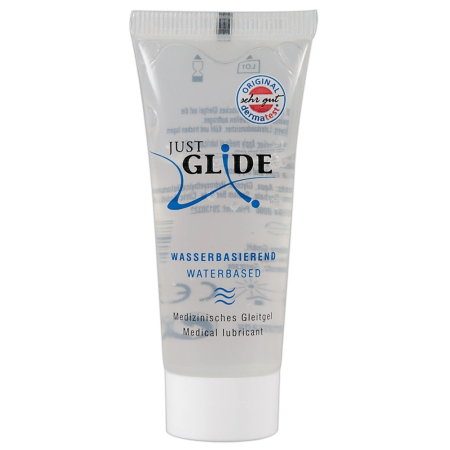Just Glide Water-Based Lubricant 20ml - Vegan, Universal Formula