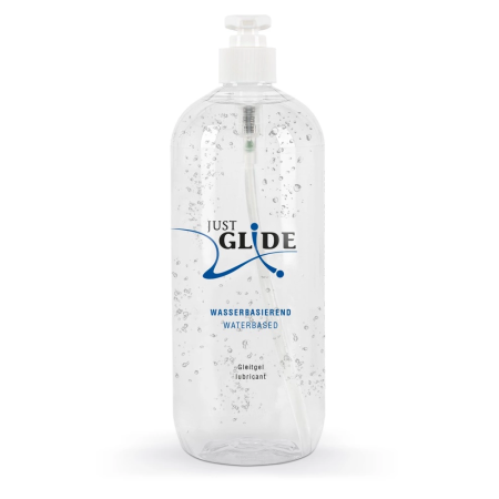 Just Glide Water-Based Lubricant 1L - Vegan, Latex-Compatible Formula