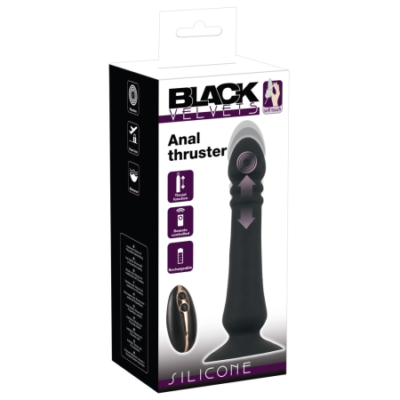 Black Velvets Anal Thruster Silicone Intimate Machine with Suction Cup 20 cm