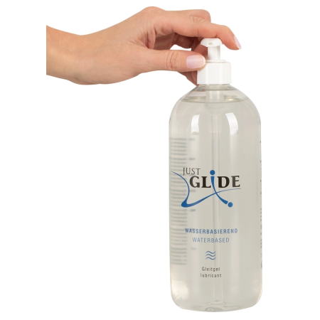 Just Glide Water-Based Lubricant 1L - Vegan, Latex-Compatible Formula