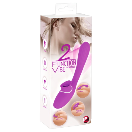 You2Toys FlexiVibe Dual-Action Bendable Intimate Device Pink 22cm