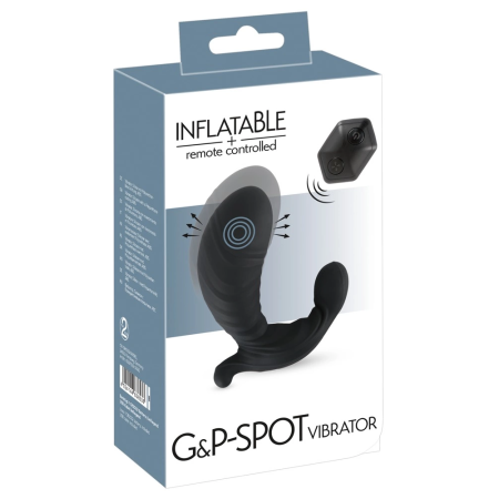 RC+ Inflatable G&P Spot Vibrator with Remote, Adjustable Size, 12cm