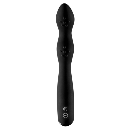 Rebel Curved Anal Vibrator Black 23.5cm Silicone Multi-Mode