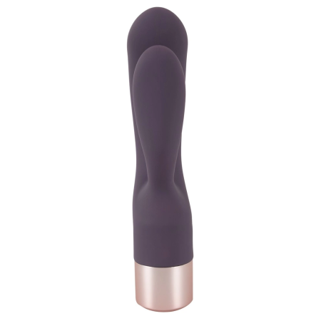 Elegant Double Vibe Silicone Intimate System, USB, 15.2 cm, Purple