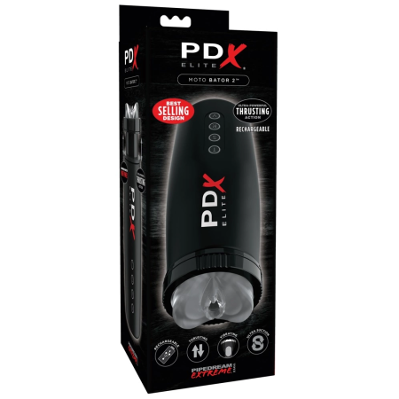 PDX Elite Motobator 2 Black Intimate Automatic Device 23.1 cm