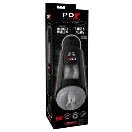 PDX Elite Ultimate Milker Automatic Intimate Device Black 27cm
