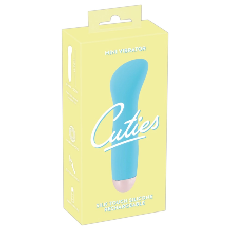 Cuties Mini Vibrating Device Blue 7-Mode USB Rechargeable Waterproof 12.9cm
