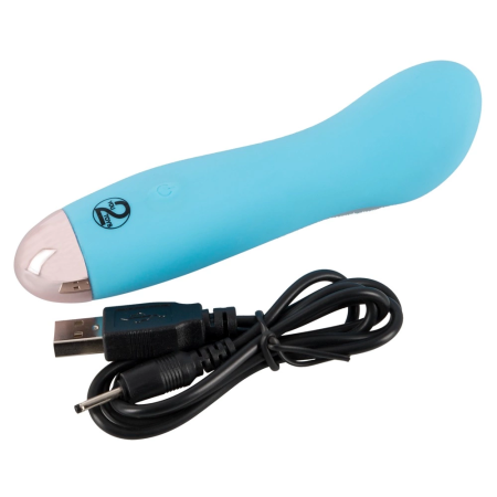Cuties Mini Vibrating Device Blue 7-Mode USB Rechargeable Waterproof 12.9cm