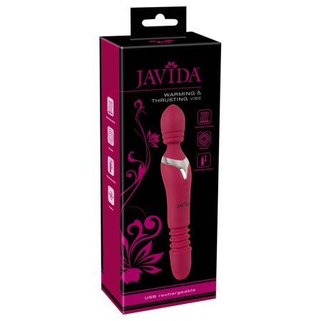 Javida Warming & Thrusting Massage Wand 27cm, 7 Modes, USB Rechargeable