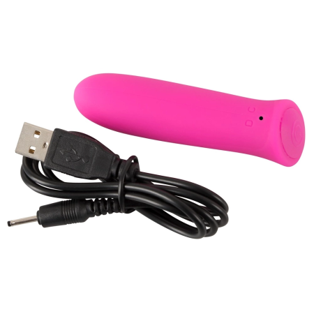 Sweet Smile Power Mini Vibrator 8.5cm Silicone Rechargeable Pink