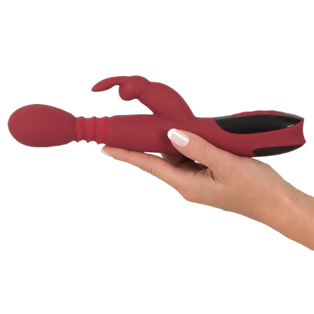You2Toys Silicone Rabbit Intimate Machine Red-Black 10 Modes 26.5cm