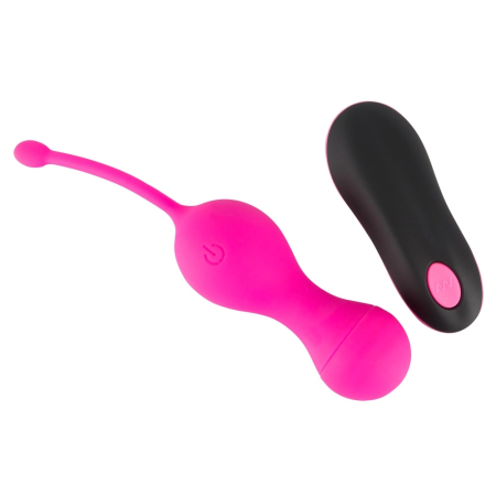 Sweet Smile RC Double Ball System Silicone Rechargeable Pink 16.4cm